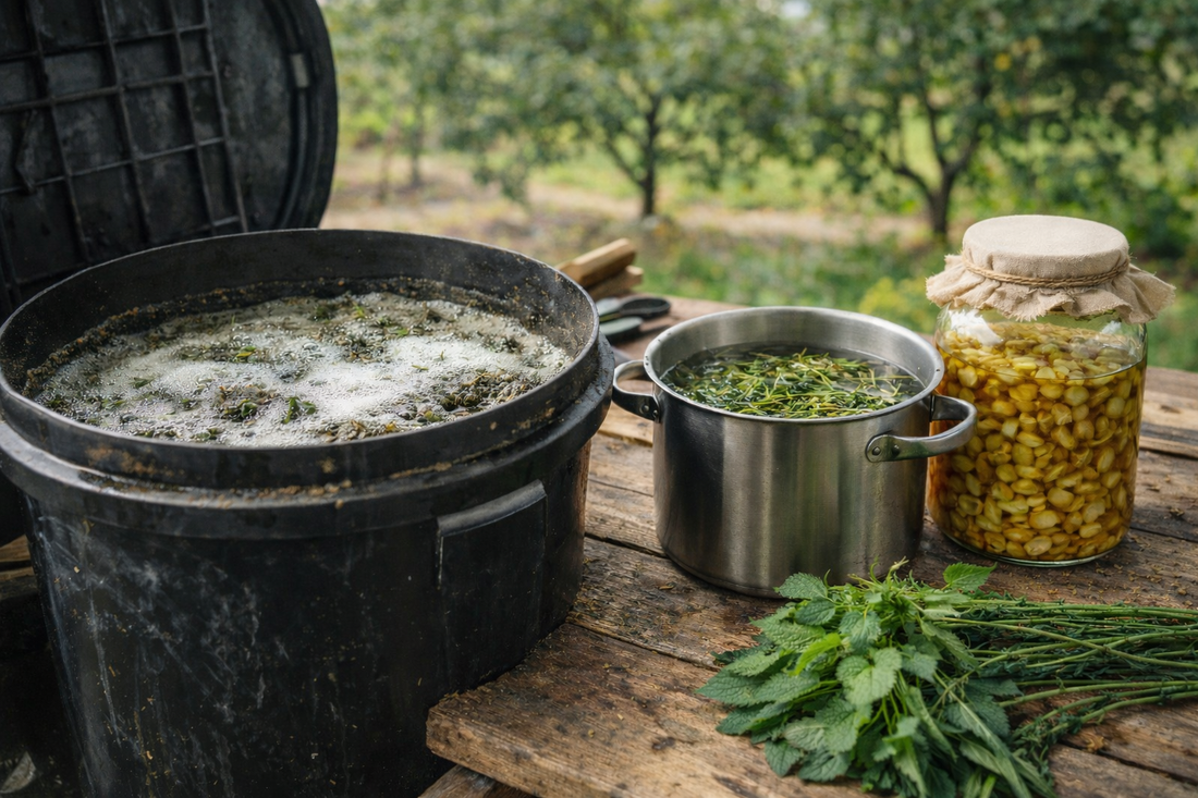 Fabrications naturelles : extraits fermentés, tisanes et macération d’ail pour renforcer vos cultures